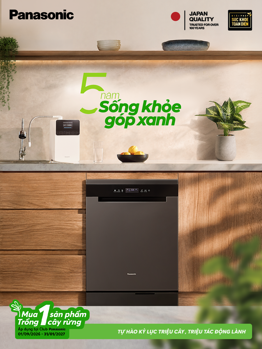 Máy rửa chén Panasonic - Sống khỏe góp xanh